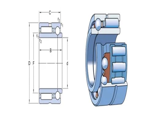 Roulement à aiguilles NKIB5910 solution pour bloquer le jeu d'arbre 50 mm - 5