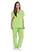 11146W Just Love Women's Scrub Sets / Medical Scrubs / Nursing Scrubs - S, Green Apple with Fuchsia Trim