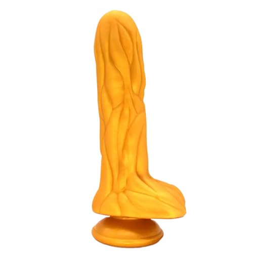 9 Inch Realistic Dildo - Lifelike Penis Silicone Adult Sex Toy for Women, Men & Couples, Strong Suction Cup for Hands-Free Play, G-Spot & Anal Stimulation, Soft Skin Texture Golden Flesh Design -  ZHUTO, 115-1