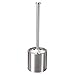 Produktbild axentia WC Bürste Edelstahl & Behälter matt gebürstet - Garnitur mit Toilettenbürste, Toilettenbürstenhalter & Ersatzbürste - Design WC Set stehend ohne Bohren, 10 x 10 x 36 cm