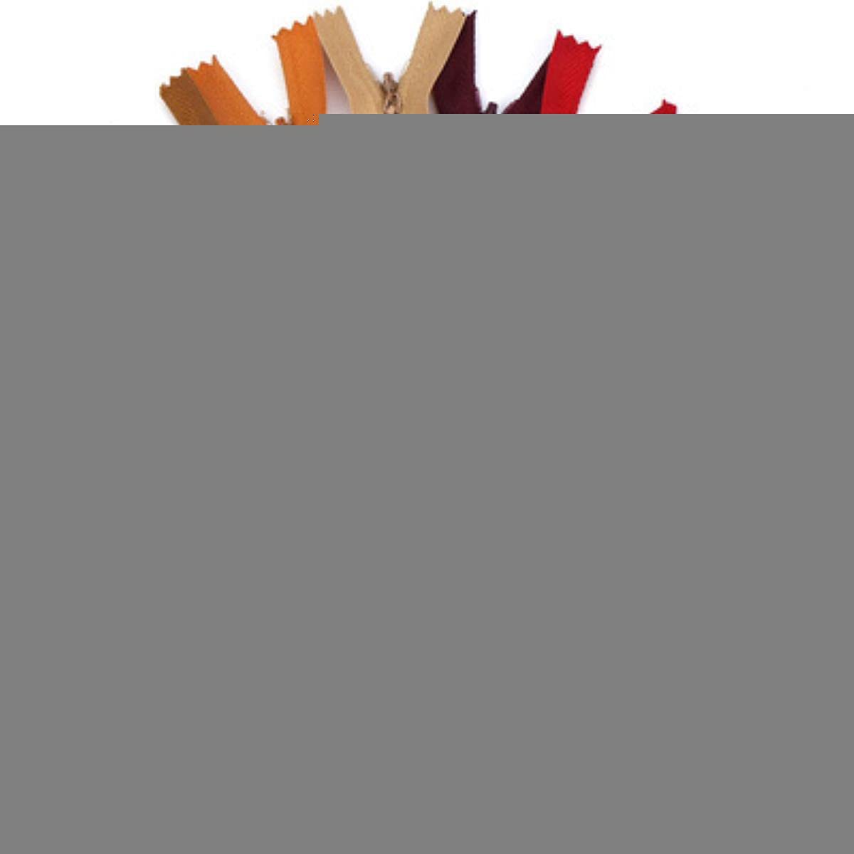 100 pezzi 15 cm 20 cm 35 cm 45 cm 50 cm 60 cm 65 cm Cerniere invisibili Cerniera a spirale in nylon Sarto per accessori di stoffa per cucire artigianali-Colori casuali, la lunghezza totale è di 15