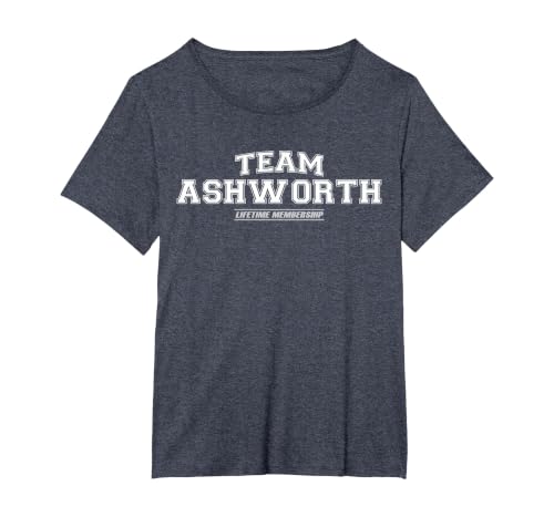 Team Ashworth | Proud Family Surname, Last Name T-Shirt, Women's Plus, Heather Blue, 3X