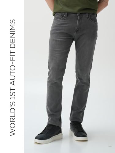 Image of Minus One Slim Fit Stretchable Mid Rise Jeans for Men | Mens Denim Cotton Pants | Stylish Ankle Length Jean