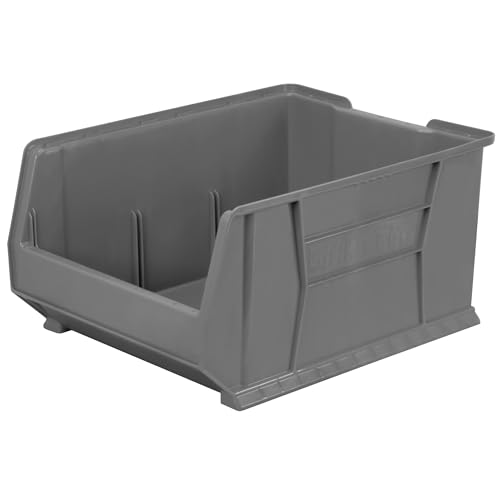 Akro-Mils 30289 Super-Size AkroBins Plastic Storage Bins, Space-Saving Stackable Bins for Garage, Classroom, Warehouse Organization, 24-Inch L x 18-Inch W x 12-Inch H, Grey, 1-Pack