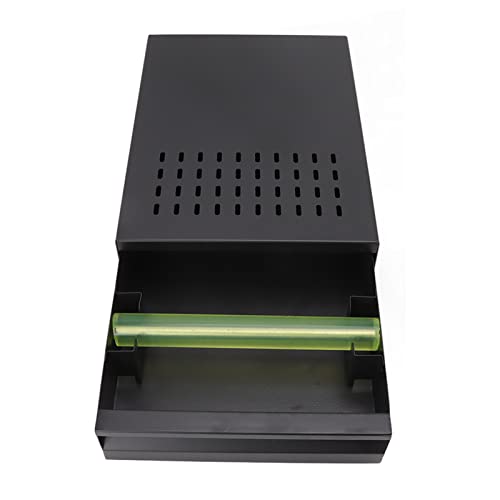 Coffee Knock Box - Cubo de basura extraíble de acero inoxidable, antideslizante, ideal para uso doméstico y cafetería (color negro)