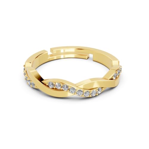 Image of Miss Highness 925 Pure Silver Infinity Ring for Women and Girls | Elegant Adjustable Design | Silver Jewellery With Authenticity Certificate | Gift for Girlfriend Wife | Regular Wear Ring