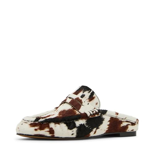 Steve Madden Women's Rafe Loafer, Cow Print, 7.5