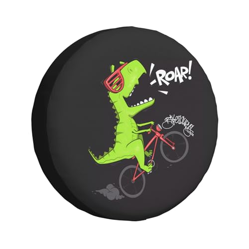 Asamike タイヤカバー 屋外 タイヤ保管カバー 面白い アニメ 恐竜車用タイヤカバー タイヤ収納 普通自動車用 軽自動車/SUV/トラック 防水 防塵 老朽化を防ぐ 日焼け止め 紫外線対策 14インチ 15インチ 16インチ 419インチ タイヤ 保