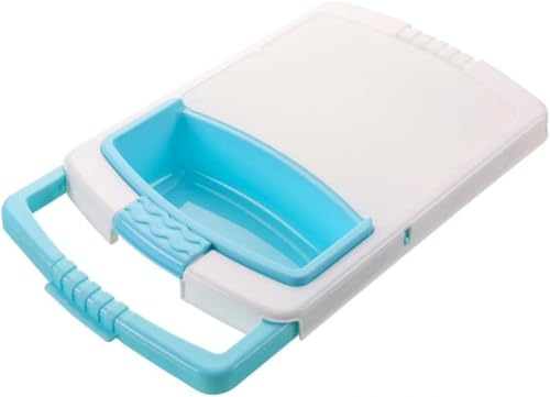 Juxkov 多機能キッチンまな板 調整可能水切りバスケット付き 収納便利・すすぎ簡単 ポータブル設計 盛り付け・水切り・調理兼用 家庭用キッチン用品