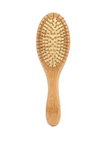 SOWUGI 天然竹櫛 木製マッサージヘアブラシ 女性用 メンズ キッズ - 縮れやマッサージ頭皮の軽減
