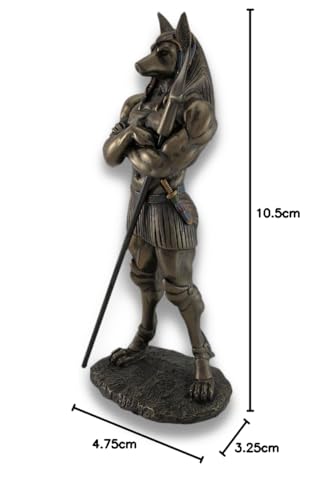 Estatua de Anubis Egipcio de Resina con Acabado Bronce miniatura 4
