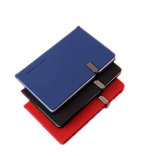 HJHJ Cuadernos 2-4 Cuadernos Paquete Revistas, portátil Simple y Exquisito, Superior Grueso Papel del Diario, Hardcover del Cuaderno por la Escuela de Negocios blocs de Notas (Color : Black+Blue+Red)