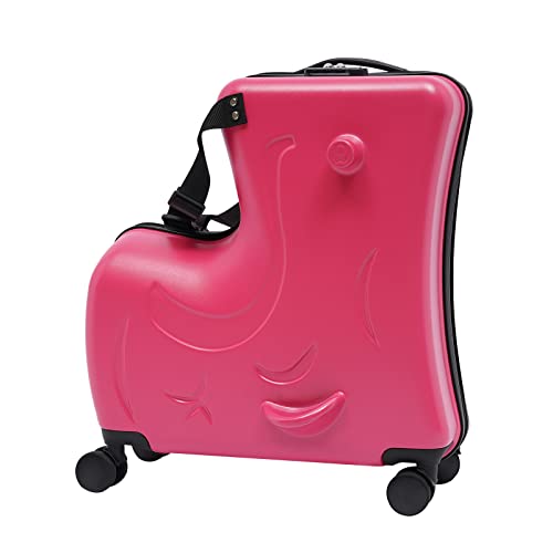 Image of DNYSYSJ Kids Ride-on Suitcase, 20" Travel Trolley Luggage with Wheels Carry On Luggage with Password Lock, Unisex Children's Ride on Luggage, Waterproof Unisex Boys Girls