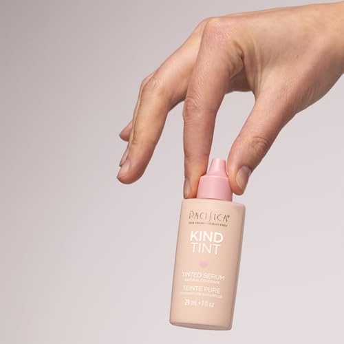 Image of Pacifica Tinted Moisturizer - Kind Tint Serum, Lightweight Hydrating Foundation with Vegan Collagen & Hyaluronic Acid for Dewy Glow, Buildable Coverage, Vegan, 1 fl oz (Shade 24)