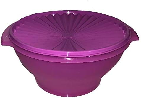 Servalier - Cuenco para servir ensalada, 17 tazas, redondo, color morado claro