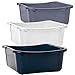 2friends Waschschüssel 3er Set eckig 12L – Spülschüssel Kunststoff robust stapelbar – Lebensmittelecht für Küche Haushalt Camping – Abwaschschüssel spülmaschinenfest Made in EU