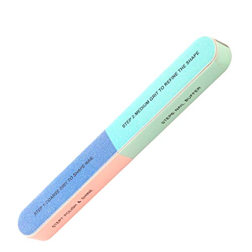 Lima de uñas de doble cara, barra de pulido de uñas, lima de uñas, herramienta de lijado de color aleatorio
