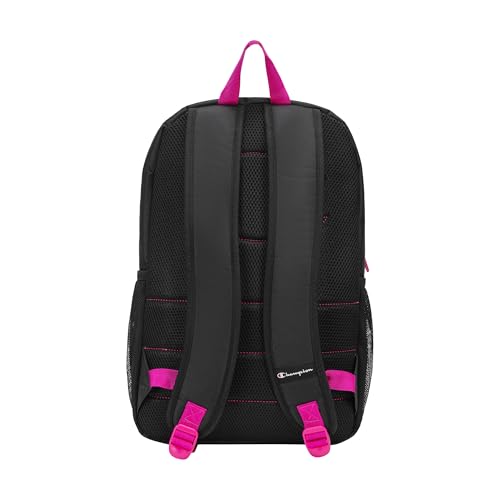 Champion Kids' Merit Backpack, Black/Pink/Cotton Candy/Gold, One Size - image 3