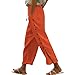 Linen Pants Women Maternity Clothes Petite Wide Leg Pants Womens Travel Outfit for Airplane Summer Outfits for Women 2025 Trendy Clothes Summer Linen for Womens Trousers Orange Large
