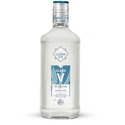 CleanCo | Clean V | Non Alcoholic Vodka Replacement 0.0% ABV | Clean Vodka | Low Carb & Diet Friendly | 70cl Bottle | Non Alcoholic Spirit | Vegan Gluten-Free Formula