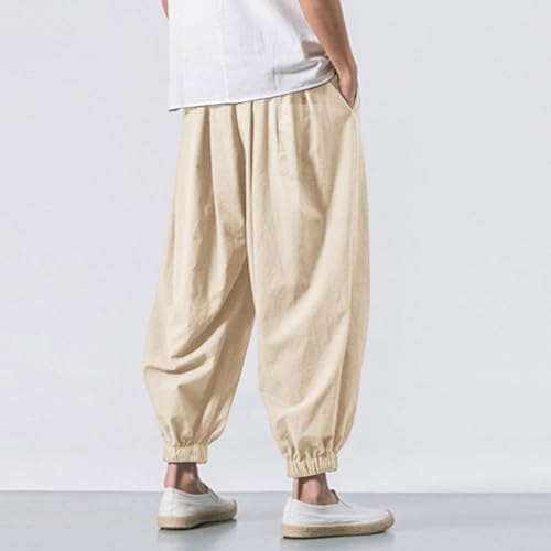 Pantalon large pour hommes coupe ample élastique et décontracté chic - 2