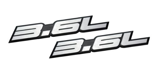 2 X (Pair/Set) 3.6L Liter Embossed Silver On Black Highly Polished Silver Real Aluminum Auto Emblem Badge Nameplate For Chevy Chevrolet Impala Traverse Camaro Llt Lfx Vvt Gm General Motors Cadillac Xts Cts Srx Sts Ferrari 360 Audi Q7 Pontiac G8 Subaru Legacy Outback Tribeca #TOP11