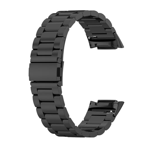 Pulseras compatibles con Fitbit Charge 6/Charge 5, correa de repuesto de acero inoxidable, correa de metal para reloj de pulsera de negocios, para Fitbit Charge 6