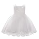 Lito Angels Baby Mädchen Hochzeit Blumenmädchen Weihnachten Kleid Kleidung Ballkleid Größe 12-18 Monate 86, Weiß (Tag-Nummer 90)