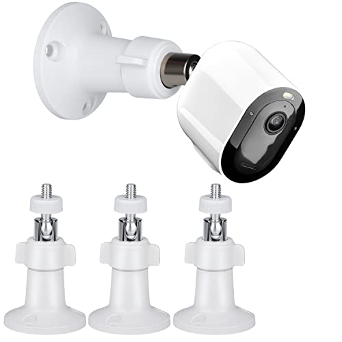 Wall Mount for All Arlo Camera, Arlo Ultra, Arlo Essential, eufyCam E/2C, Ultra/Ultra 2, & Others - Stick Up Cam Battery with 1/4 Screw Head (Camera not Included)(3pcs) by StartVision - Used condition - US$8.99