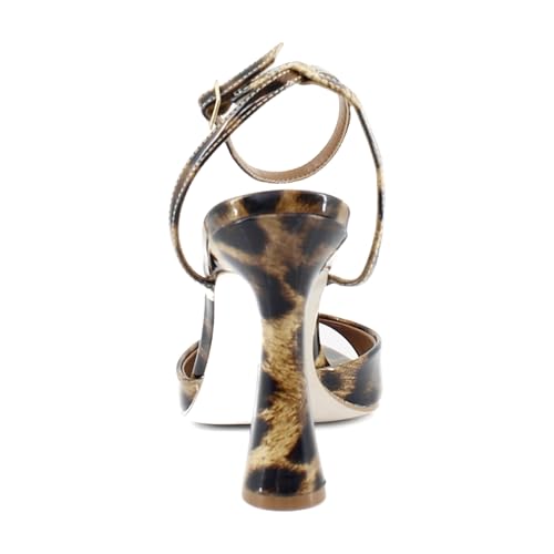Steve Madden Steve Madden Women's Beki Heeled Sandal, Leopard Patent, 11