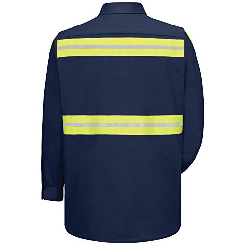 Camisa de trabajo resistente con botones frontales y manga larga de corte recto 2