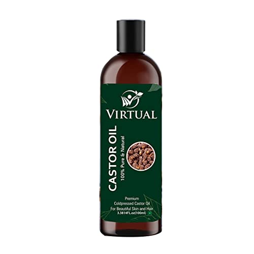 Image of VIRTUAL Pure Essential Oil For Stronger Hair, Body Skin Care, Moisturizing Dry Skin, Eyelash & Nails Cold Pressed Oil With No Mineral & Silicones
