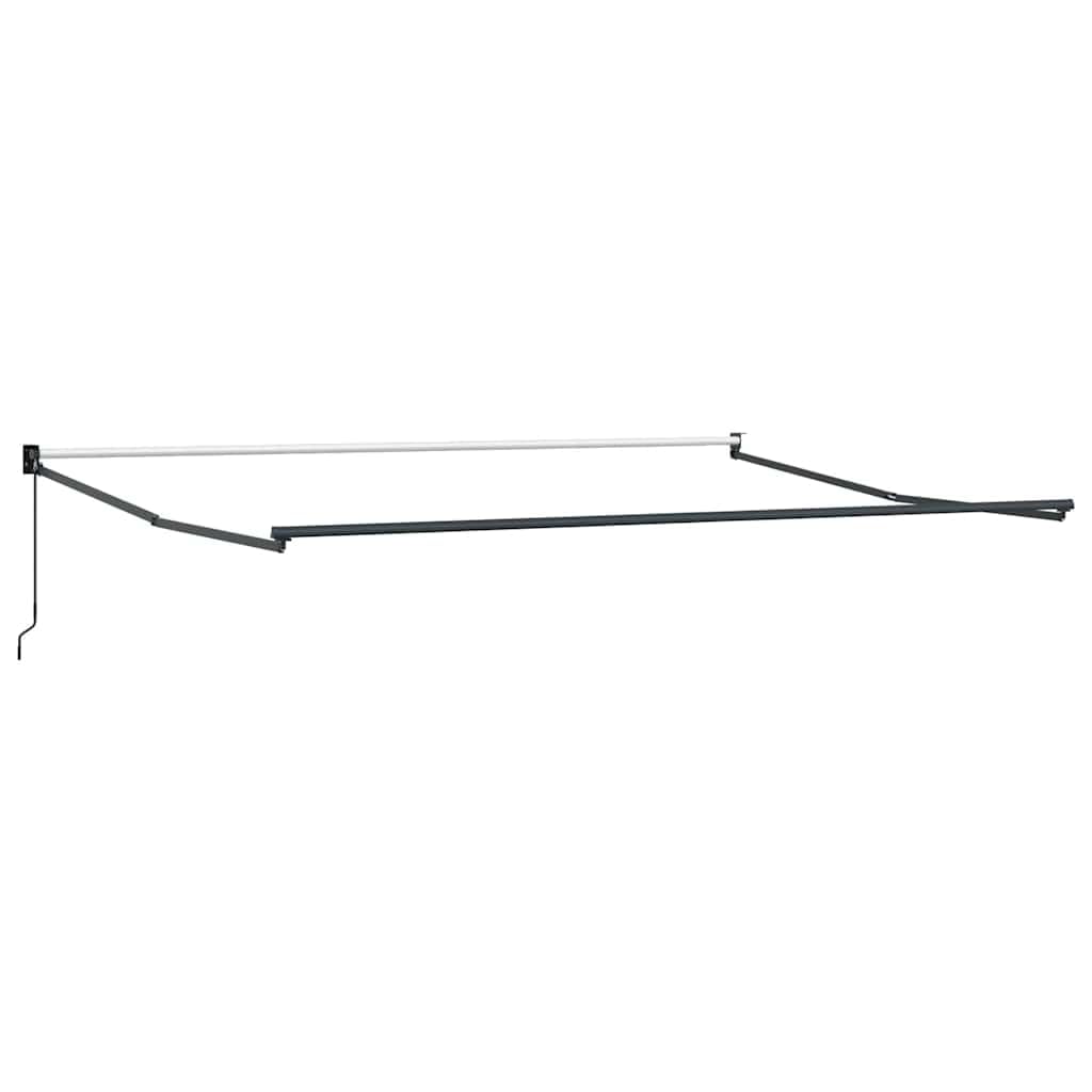 Auvent Manuel rétractable Marron 450x300 cm,Stores extérieurs,22.54kg-3215706