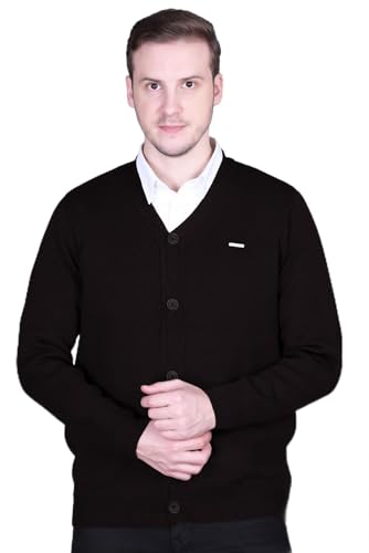 Image of GODFREY V Neck Cardigans for Men - Full Sleeve Woolen Sweater for Man Winter Wear