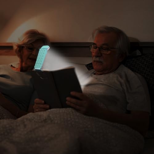 Image of UPIHO 2PCS Book Lights for Reading at Night, Reading Accessories with Rechargeable USB Light Blue and Pink Book Light,Perfect Stocking Stuffers Gifts for Book Lovers