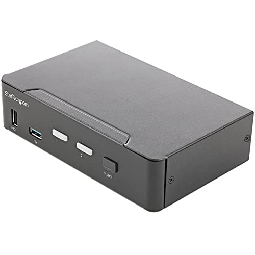 Image of StarTech 2-Port HDMI KVM Switch, 4K 60Hz UHD HDR, USB 3.0, Audio, TAA