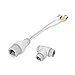 Geavonyg Poe Splitter Connettore Cablaggio della Rete Connettore RJ45 Tre per Accessori per Installazione della Telecamera Sicurezza Splitter Poe immagine