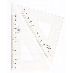 Règle graduée triangle Tact 15cm instrument de traçage géométrie 13701