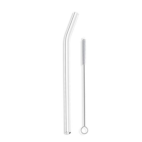 Hummingbird Glass Straws Clear Bent 9
