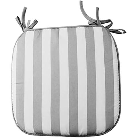 Rammento Grey & White Striped Outdoor Cushion Cover