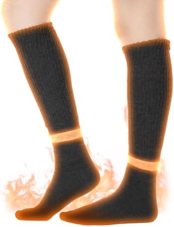 （08:30時点） [COMEDYKING] 2025年新登場 あったかい 靴下 ぽかぽか温活ソックス 【脚首パイル発熱・あったか暖炉気分】 極厚手 冬用 吸湿発熱素材 靴下 ルームソックス 足首ウォーマー 冷え対策 あったかグッズ 【人気雑誌掲載・WEBで話題沸騰！】 レッグウォーマー 保温 持続発熱 プレゼント ギフト 冬必需 ブラック 23-25cm
