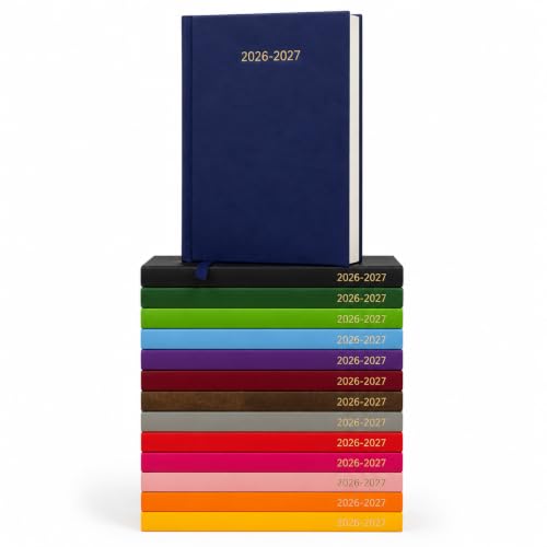 Image of Top Sale Academic Diary 2026–2027 A4 Day Per Page – Mid Year Student Planner, August 2026 to July 2027, Navy Blue Hardcover, 380 Pages, School University and Teacher Diary