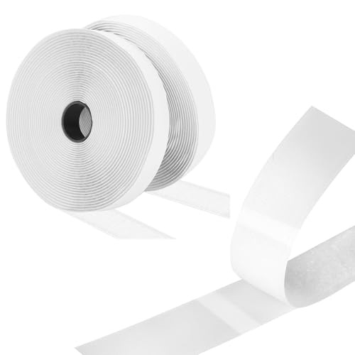 El Mejor Listado de Cintas de velcro del mes. 45 8M 20 mm Adhesivo Fuerte Cinta Rollo, Ancho Auto Adhesivo Cara Cintas Adhesivas de tela Tiras de Doble Cara de Gancho y Bucle con Reverso Autoadhesivo, Cinta Adhesiva Velcrada,...