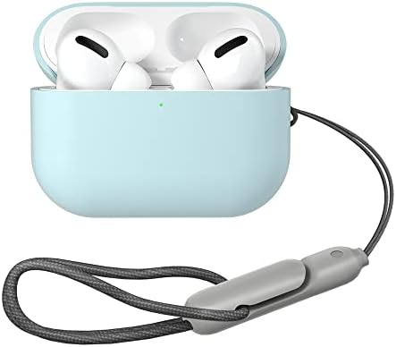 HiFan for AirPods Pro 2 Case with Lanyard, Silicone Case for AirPods Pro 2 2022, Anti-Scratch & Anti-Shock Case with Soft Lanyard for AirPods Pro 2nd [Front LED Visible] (Green)