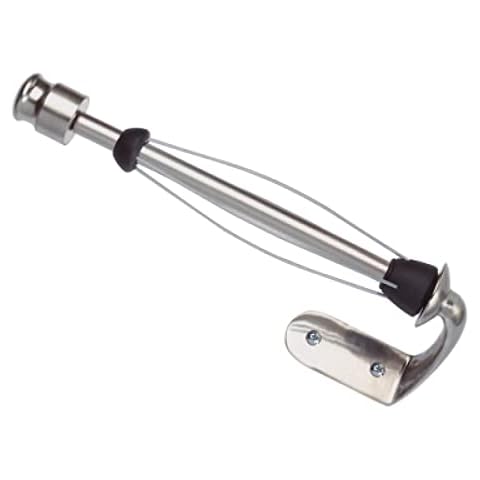 Kamenstein Perfect Tear Patented Wall Mount Paper Towel Holder, 14-Inch, Silver, Rounded Finial Cover