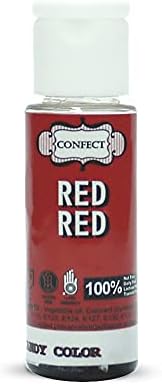 Confect Oil-Based Edible Candy Color –Red Red | Intense Food Color for Icing, Fondant & Cake Decoration | Vibrant & Bake-Stable Gel Colour | Vegan -25ml