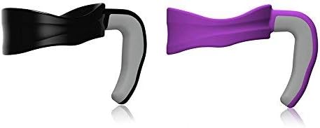 EVERIE 30 Oz Tumbler Handle with Soft Grip for YETI,Ozark Trail Tumblers, 2 Pack (Black & Purple)