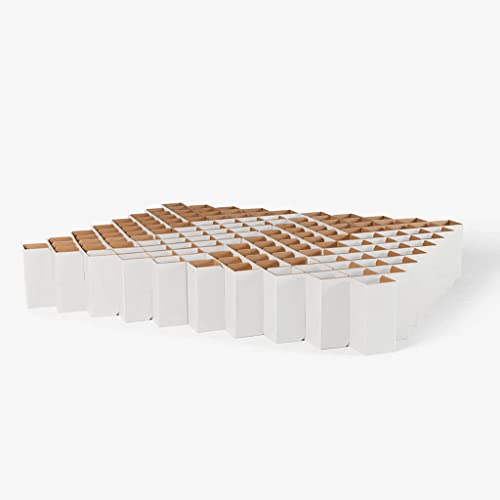 ROOM IN A BOX Bett 2.0 L/Weiß: Klappbett aus Wellpappe 160 180 200 x 200 cm und Zwischengrößen. Auch als Gästebett. Lattenrost Nicht nötig.