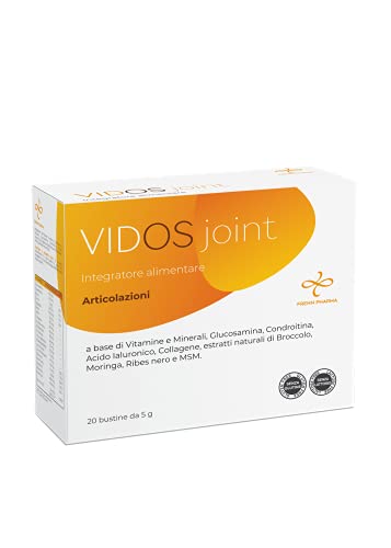 Vidos Joint Multinutriente per Tessuto Osseo, Cartilagineo e Tendineo - Attività Antinfiammatoria Naturale - 980774881,Senza Glutine, Senza Lattosio, Integratore Completo per il Benessere Articolare