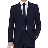 Diseño: la chaqueta de traje es una chaqueta de un solo botón, el chaleco tiene un botón trasero ajustable y la parte delantera es de pantalones de vestir planos. La cintura está diseñada con una banda elástica oculta, que se adapta perfectamente a todos los tipos de cuerpo, mostrando calidad de alta gama y estilo caballeroso.